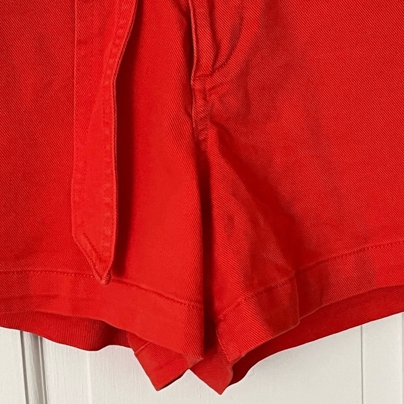 Gap 4" High Rise Shorts Orange Coral Cotton Spsndex Stretch Preppy Size 2 - Picture 3 of 10